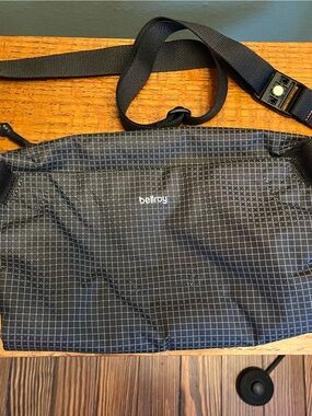 Bellroy Lite Sling 7L Black and White Nylon Crossbody Bag